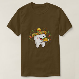 Camiseta Cinco De Mayo Taco Diente Comiendo Taco Sombrero 