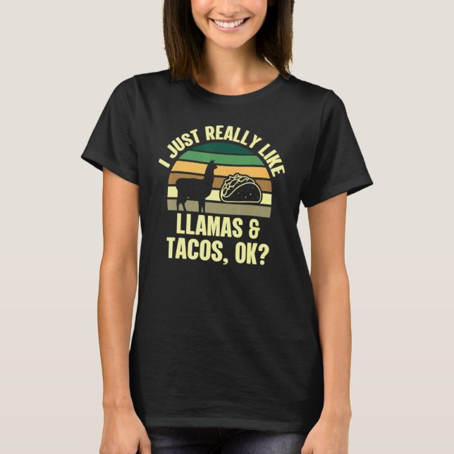 Camiseta Cinco De Mayo Taco Martes Cute Llamas Taco (Anverso)