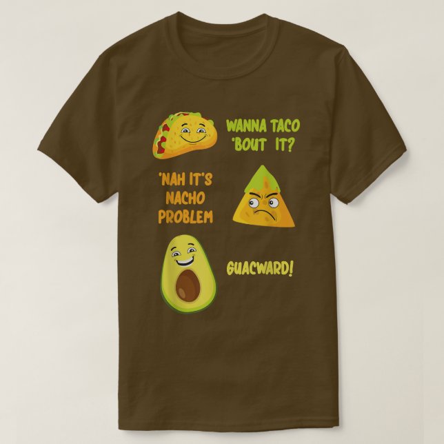 Camiseta Cinco De Mayo Taco Nacho Aguacate Chiste Humor Div (Diseño del anverso)