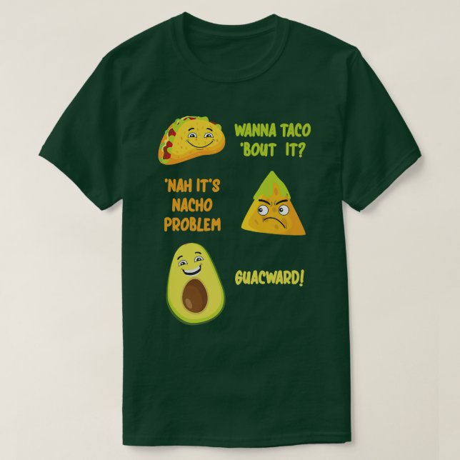 Camiseta Cinco De Mayo Taco Nacho Aguacate Chiste Humor Div (Diseño del anverso)