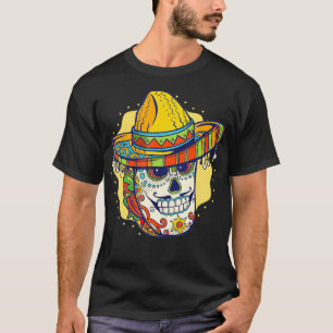 Camiseta Cinco De Mayo Taco Sugar Skull Meican Fiesta Fiest