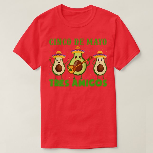Camiseta Cinco de mayo tres amigos (Diseño del anverso)