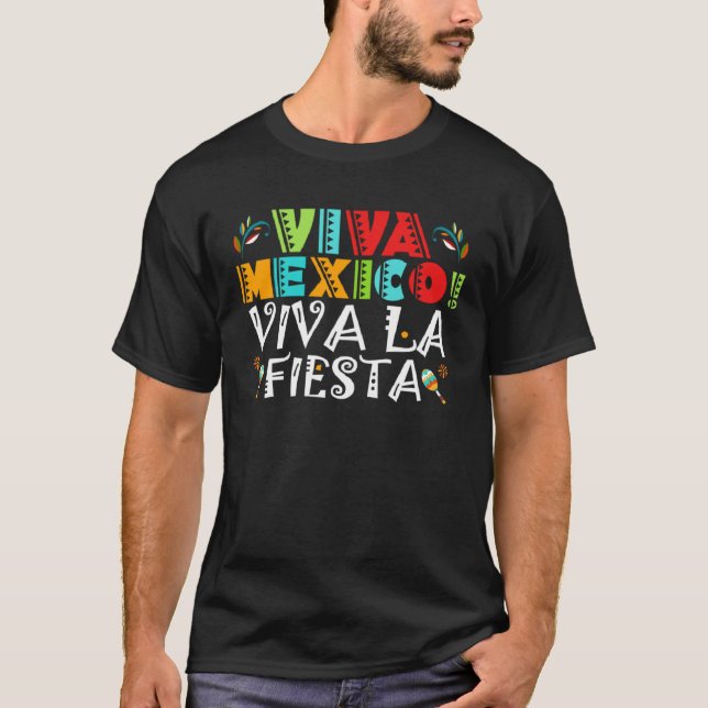 Camiseta Cinco De Mayo Viva Mexico Viva La Fiesta Fiesta 5  (Anverso)