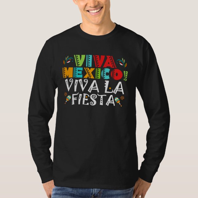 Camiseta Cinco De Mayo Viva Mexico Viva La Fiesta Fiesta 5  (Anverso)