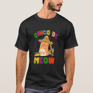 Camiseta Cinco De Mayos Gato Cinco De Maullidos Lindo Sombr