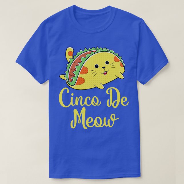 Camiseta Cinco De Meow (Diseño del anverso)