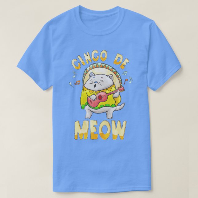 Camiseta Cinco De Meow (2) (Diseño del anverso)