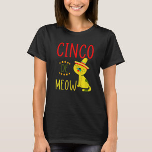 Camiseta Cinco De Meow 5 de Mayo Orgullo Mexicano Amante de