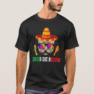 Camiseta Cinco De Meow Cat Lover Funny Cinco De Mayo 2012 H