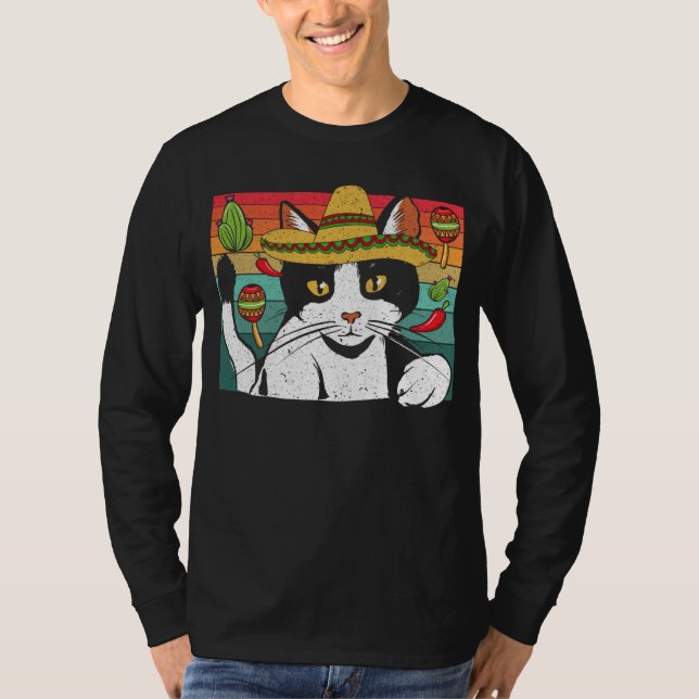 Camiseta Cinco de Meow Cat  Mexico Pride Mexican Cinco De M (Anverso)