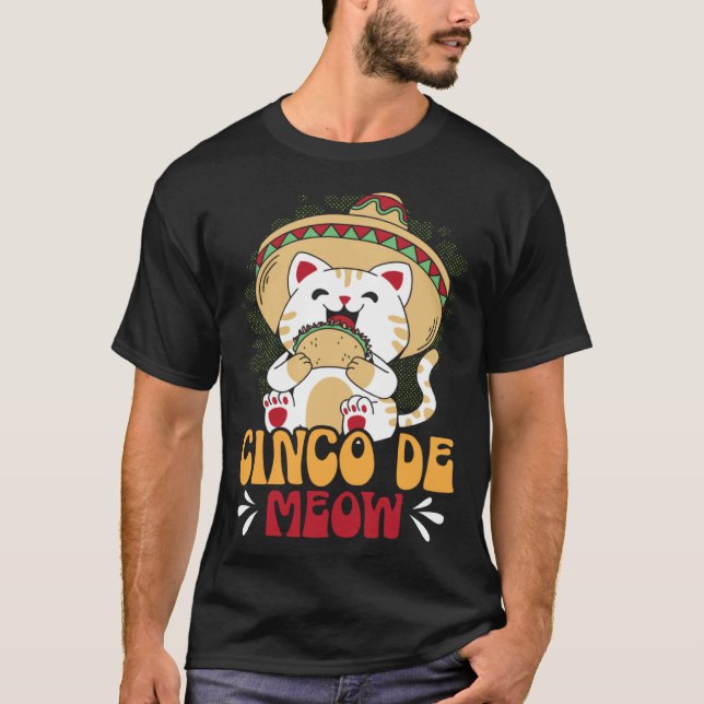 Camiseta Cinco de Meow Cat Mexico Pride Mexican Cinco De Ma (Anverso)