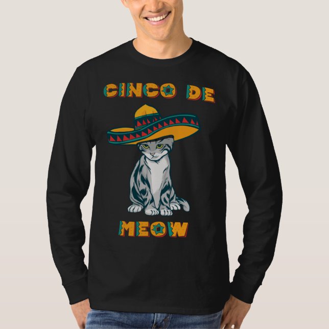 Camiseta Cinco de Meow Cinco de Mayo Fifth May Mexico Fiest (Anverso)