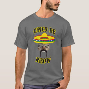 Camiseta Cinco De Meow Cstube Gracioso Para Cinco De Mayo H