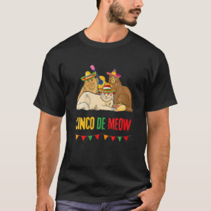 Camiseta Cinco De Meow Funny Mariachi Cat Taco Mexican Fies