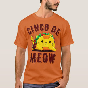 Camiseta Cinco De Meow Funny y Gato Gato Gatito Lover Cinco