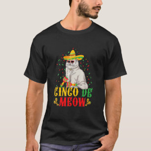 Camiseta Cinco De Meow Funnycinco De Mayo Cat Sombrero Mexi