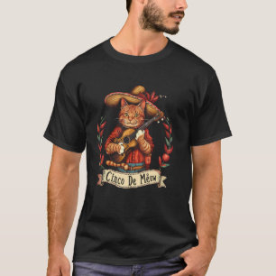 Camiseta Cinco De Meow Gato Divertido Cinco De Mayo Hombres