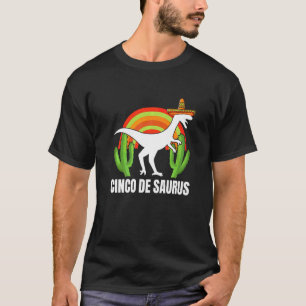 Camiseta Cinco De Saurus Dinosaurio Cinco De Mayo Sombrero
