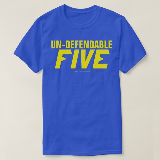 CAMISETA CINCO DEFENDABLES (Diseño del anverso)