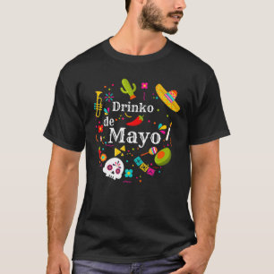 Camiseta Cinco Drinko De Mayo Hombres Mujeres Bebiendo Mamá