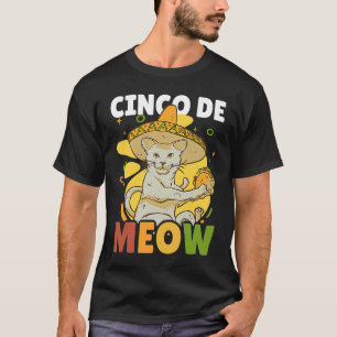 Camiseta Cinco el Maullido con Gato para Cinco de Mayo