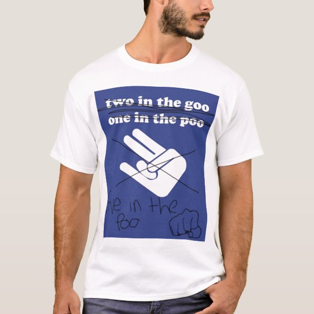 Camiseta ¡Cinco en el poo! (Anverso)