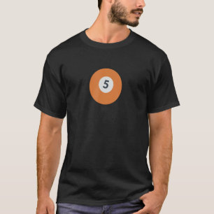 Camiseta Cinco equipos número 5 Naranja afortunado Ball Bil