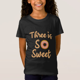 Camiseta Cinco es tan dulce, tercer cumpleaños tres cumplea