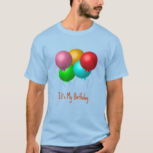 Camiseta Cinco globos de cumpleaños Es mi cumpleaños Person
