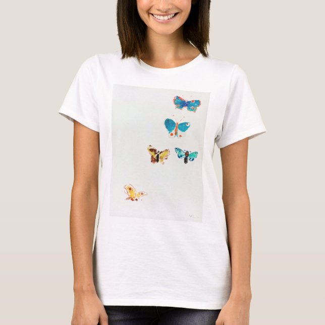 Camiseta Cinco mariposas, Redon (Anverso)