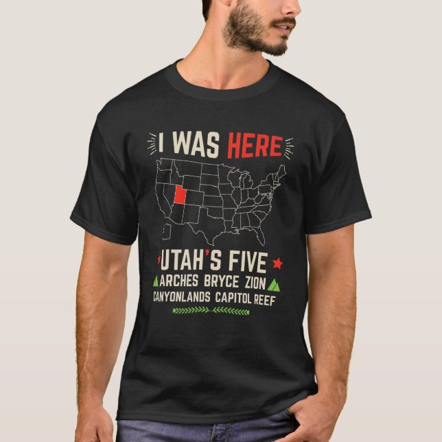Camiseta Cinco Parques Nacionales de Utai, recuerdo de US M (Anverso)