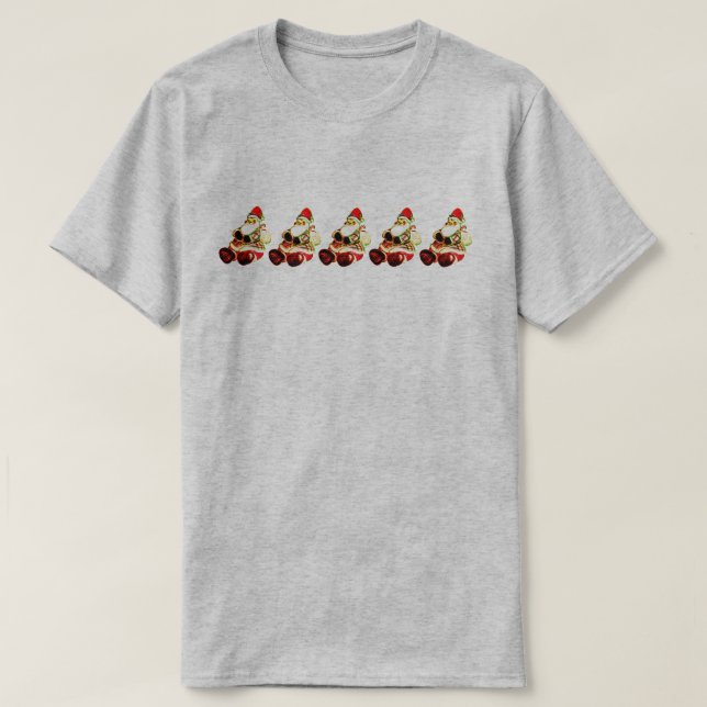 Camiseta ¡Cinco pequeños Santas! (Diseño del anverso)