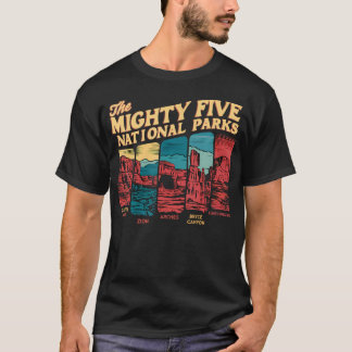 Camiseta Cinco Poderosos Parques Nacionales Big 5 Senderism