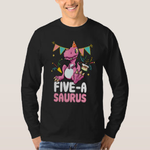 Camiseta Cinco Saurus Dinosaur Cute Kiddo Rex