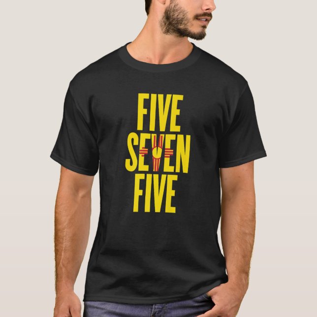 Camiseta Cinco Siete Cinco 575 Código de Área Las Cruces Nu (Anverso)