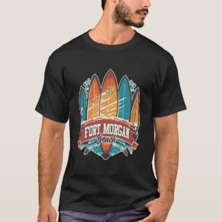 Camiseta Cinco Tablas de Surf Playa Fort Morgan Al