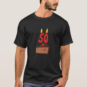 Camiseta Cincuenta Años Traje De Pastel Hombres Mujeres Niñ