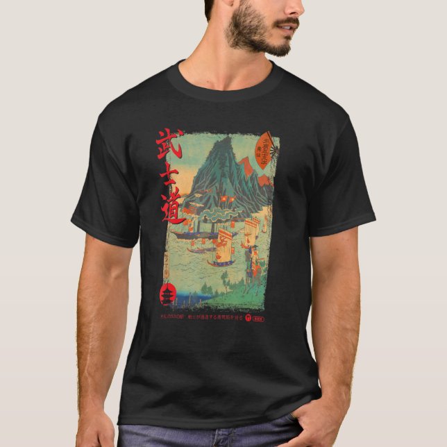 Camiseta Cincuenta y tres estaciones de arte japonés de Sue (Anverso)
