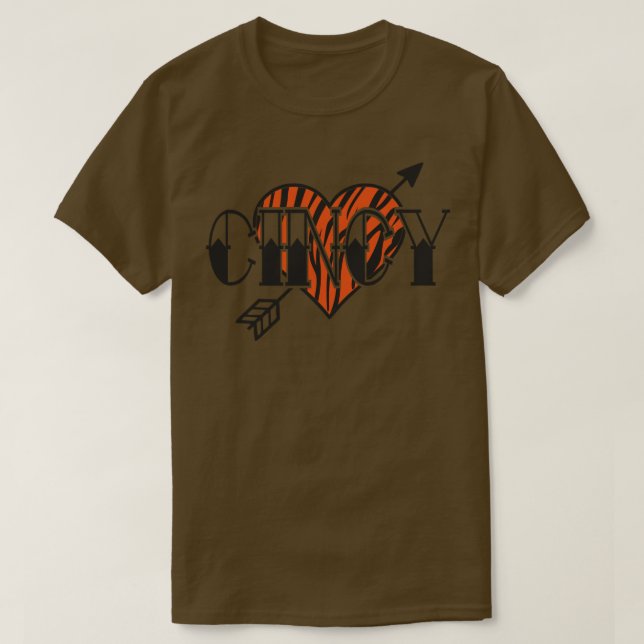 Camiseta Cincy Tattoo Heart (Diseño del anverso)