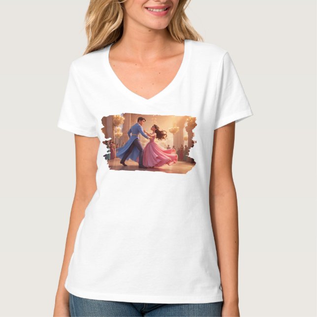 Camiseta Cinderella and Prince Dancing – Enchanted Ballroom (Anverso)