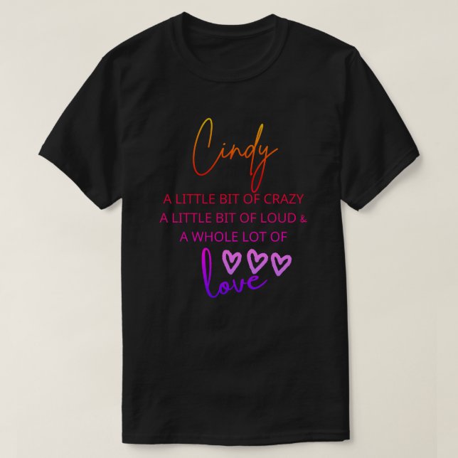 Camiseta Cindy Colorful Love (Diseño del anverso)