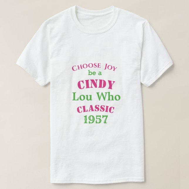 Camiseta Cindy Lou Quien Clásico PG2 T-Shirt (Diseño del anverso)