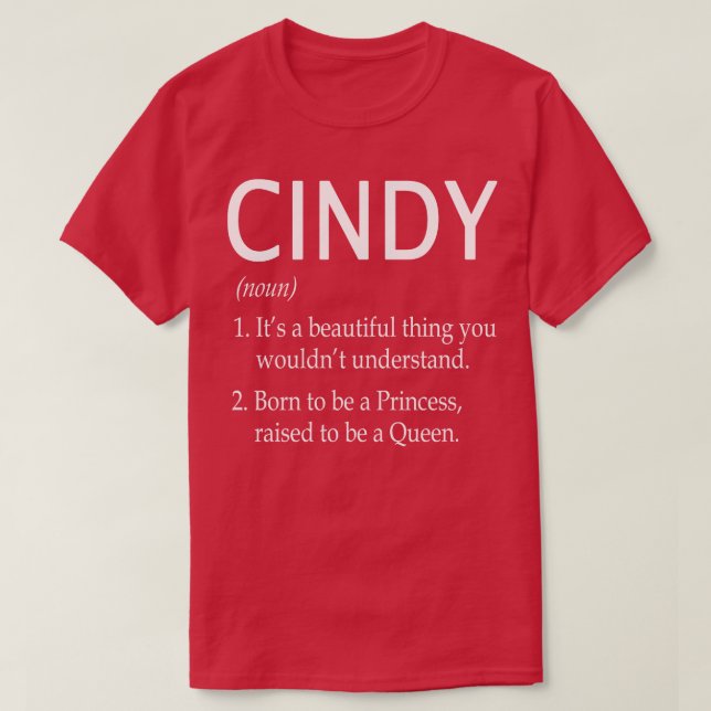 Camiseta Cindy Name Gift 90 (Diseño del anverso)