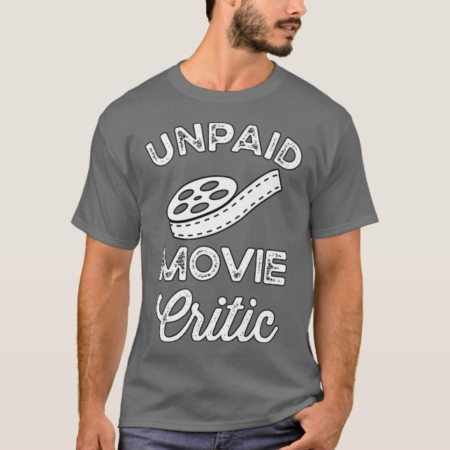 Camiseta Cine crítico de cine no remunerado adorado con cin (Anverso)
