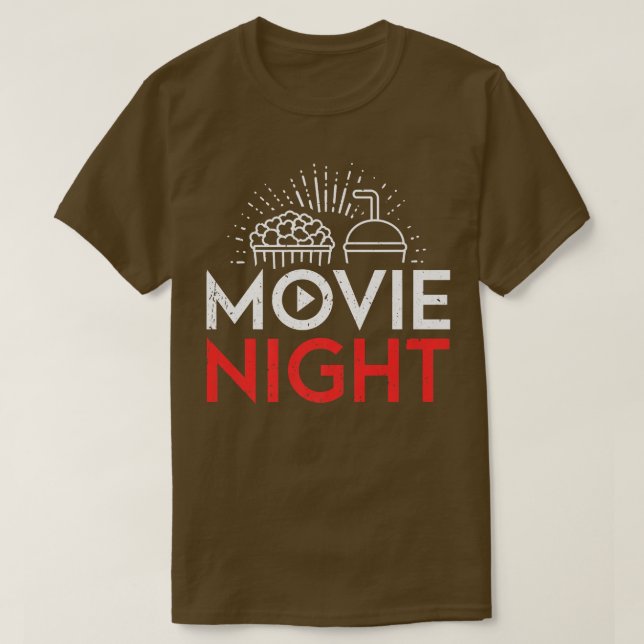 Camiseta Cine de cine Lover Popcorn Night184 (Diseño del anverso)