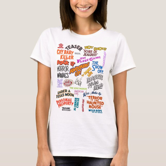 Camiseta Cine de época Citas frases de texto (Anverso)