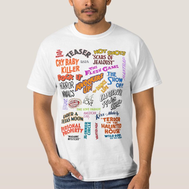 Camiseta Cine de época Citas frases de texto (Anverso)