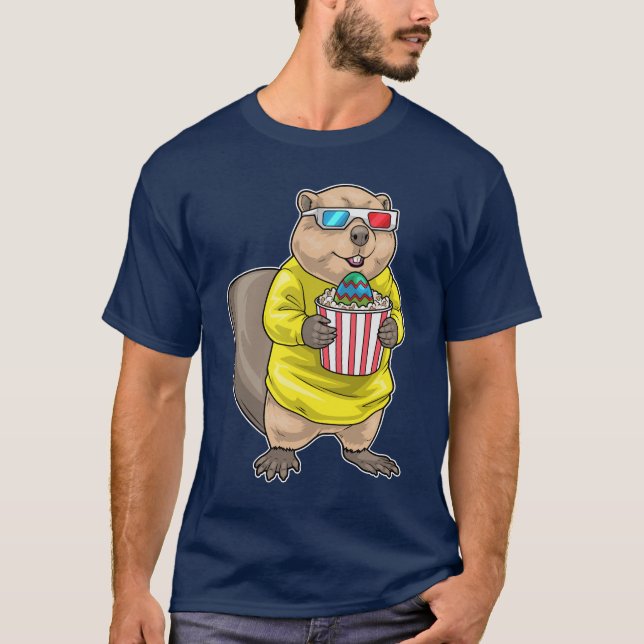 Camiseta Cine de Pascua de castor (Anverso)
