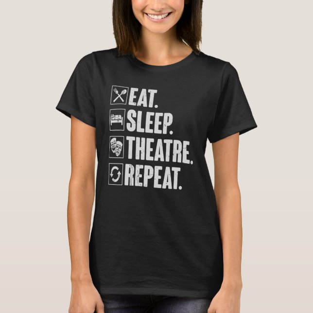 Camiseta Cine de repetición de teatro de teatro de sueño (Anverso)