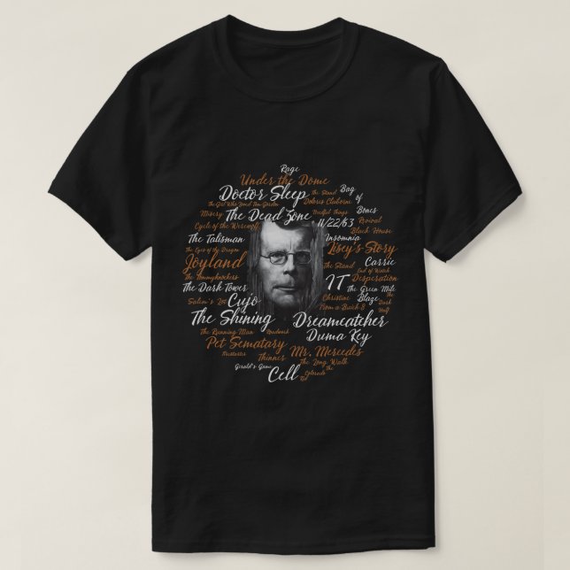 Camiseta Cine de un hombre gracioso Stephen Film King Hallo (Diseño del anverso)